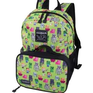 Brand new Minecraft Backpack with lunchbox
